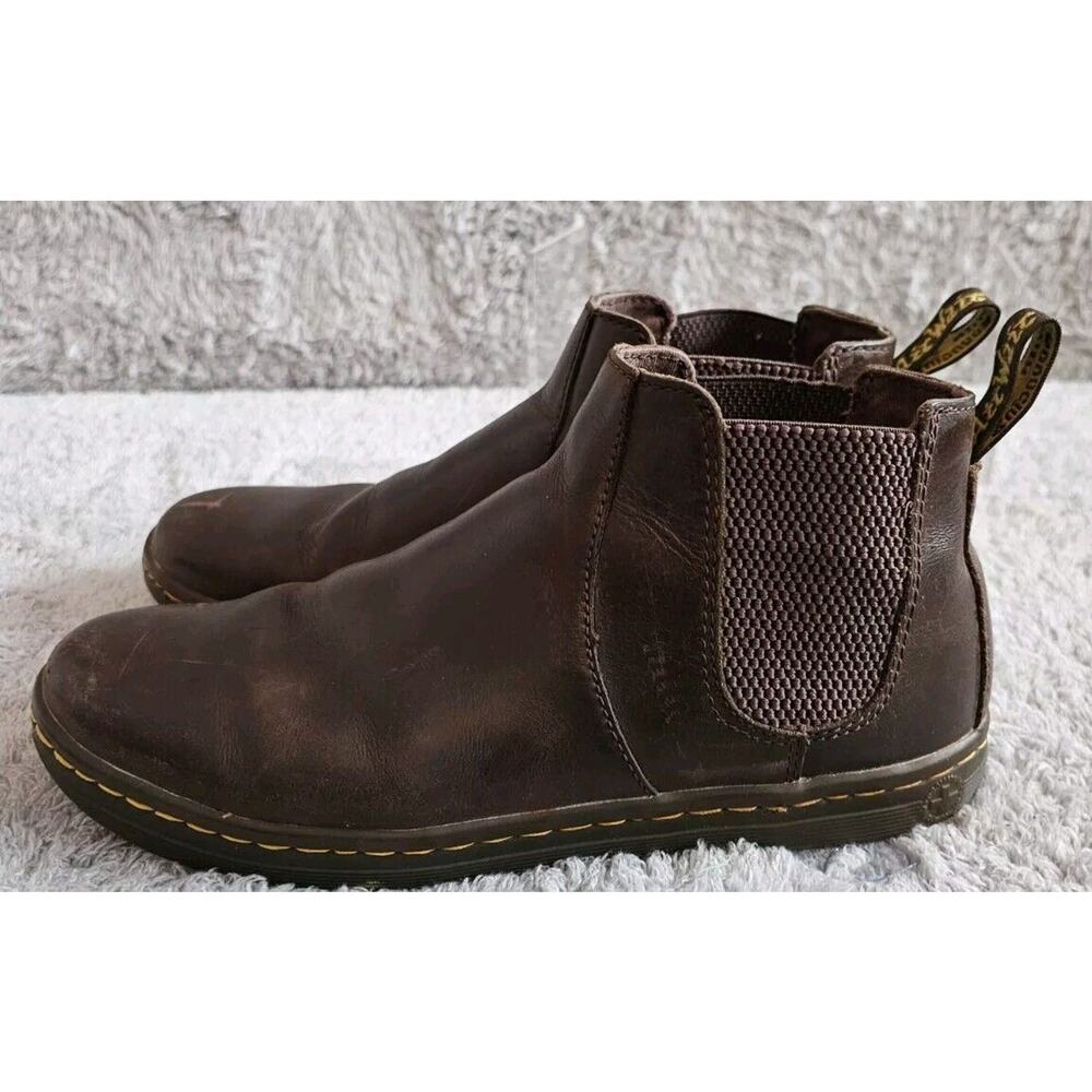 Dr Martens Katya Chelsea Ankle Bootie Pull On Brown Leather Women's Size 8